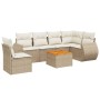 Set aus 7-teiligen Gartensofas und Kissen, synthetisches Rattan, beige von , Gartensets - Ref: Foro24-3257360, Preis: 533,65 ...