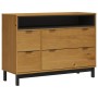 FLAM solid pine wood dresser 110x40x80 cm by , Drawers - Ref: Foro24-376071, Price: 243,36 €, Discount: %