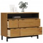 FLAM solid pine wood dresser 110x40x80 cm by , Drawers - Ref: Foro24-376071, Price: 243,36 €, Discount: %