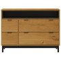 FLAM solid pine wood dresser 110x40x80 cm by , Drawers - Ref: Foro24-376071, Price: 243,36 €, Discount: %