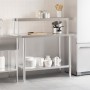 Kitchen work table with stainless steel shelf 110x55x120cm by , Restoration - Ref: Foro24-3208899, Price: 233,42 €, Discount: %