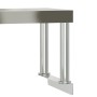 Kitchen work table with stainless steel shelf 110x55x120cm by , Restoration - Ref: Foro24-3208899, Price: 233,42 €, Discount: %