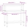 Kitchen work table with stainless steel shelf 110x55x120cm by , Restoration - Ref: Foro24-3208899, Price: 233,42 €, Discount: %