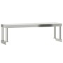 Mesa de trabajo para cocina con estante acero inox 110x55x120cm de , Restauración - Ref: Foro24-3208901, Precio: 240,84 €, De...