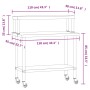 Küchenarbeitstisch mit Edelstahlregal 110x55x120cm von , Wiederherstellung - Ref: Foro24-3208901, Preis: 240,84 €, Rabatt: %