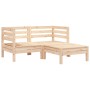 2-Sitzer-Gartensofa mit Fußstütze aus massivem Zirbenholz von , Modulare Sofas für den Außenbereich - Ref: Foro24-838019, Pre...