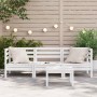 3-seater solid white pine garden sofa by , Modular outdoor sofas - Ref: Foro24-838027, Price: 182,41 €, Discount: %