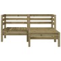 2-Sitzer-Gartensofa mit Fußstütze imprägniertes Zirbenholz von , Modulare Sofas für den Außenbereich - Ref: Foro24-838025, Pr...