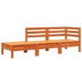 3-seater garden sofa made of solid pine wood in brown wax by , Modular outdoor sofas - Ref: Foro24-838044, Price: 122,32 €, D...