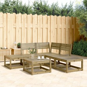 5-piece garden sofa set made of impregnated pine wood by , Garden sets - Ref: Foro24-3216959, Price: 343,05 €, Discount: %