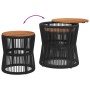 Garten-Beistelltische 2 Stück schwarze Rattan-Holzoberfläche von , Gartentische - Ref: Foro24-366291, Preis: 188,03 €, Rabatt: %