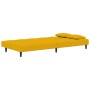 Sofá cama de 2 plazas con dos almohadas terciopelo amarillo de , Sofás - Ref: Foro24-375813, Precio: 227,94 €, Descuento: %