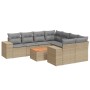 9-piece garden sofa set with beige synthetic rattan cushions by , Garden sets - Ref: Foro24-3225373, Price: 622,68 €, Discoun...