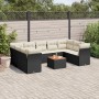 Set de sofás de jardín 10 pzas cojines ratán sintético negro de , Conjuntos de jardín - Ref: Foro24-3223802, Precio: 603,16 €...