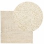 Modern long-haired furry rug PAMPLONA in gold 120x120cm by , Rugs - Ref: Foro24-375343, Price: 35,59 €, Discount: %