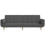 Sofá cama de 2 plazas con dos almohadas tela gris oscuro de , Sofás - Ref: Foro24-375870, Precio: 257,34 €, Descuento: %