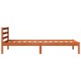 Solid wax brown pine wood bed frame 100x200 cm by , Beds and slatted bases - Ref: Foro24-844143, Price: 57,40 €, Discount: %