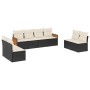 8-teiliges Gartensofa-Set und schwarze synthetische Rattankissen von , Gartensets - Ref: Foro24-3259970, Preis: 452,99 €, Rab...