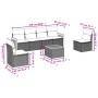 7-piece garden sofa set with gray PE rattan cushions by , Garden sets - Ref: Foro24-3259953, Price: 448,49 €, Discount: %