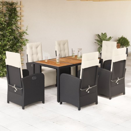 7-piece garden dining set and black synthetic rattan cushions by , Garden sets - Ref: Foro24-3212471, Price: 951,67 €, Discou...