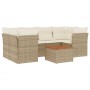 Set sofás de jardín 7 piezas y cojines ratán sintético beige de , Conjuntos de jardín - Ref: Foro24-3223496, Precio: 543,88 €...