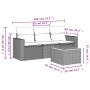 Gartensofa-Set mit Kissen, 4-teilig, beiges synthetisches Rattan von , Gartensets - Ref: Foro24-3223993, Preis: 299,99 €, Rab...