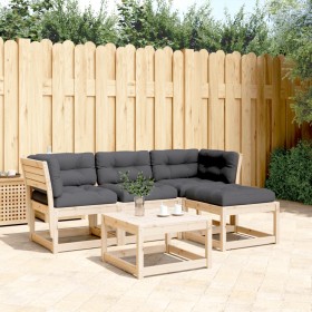 4-teiliges Gartenmöbel-Set mit Kissen aus massivem Kiefernholz von , Gartensets - Ref: Foro24-3216910, Preis: 370,99 €, Rabat...