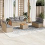 Garden sofa set with beige cushions 8 pcs PE rattan by , Garden sets - Ref: Foro24-3259966, Price: 517,88 €, Discount: %