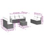 Gartensofa-Set mit beigen Kissen 8 Stück PE-Rattan von , Gartensets - Ref: Foro24-3259966, Preis: 517,88 €, Rabatt: %