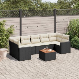 8-teiliges Gartensofa-Set und schwarze synthetische Rattankissen von , Gartensets - Ref: Foro24-3224033, Preis: 522,80 €, Rab...