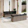 Set de muebles de jardín 9 pzas y cojines ratán sintético gris de , Conjuntos de jardín - Ref: Foro24-3223526, Precio: 570,37...