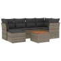 7-teiliges Gartensofa-Set mit grauen PE-Rattan-Kissen von , Gartensets - Ref: Foro24-3223750, Preis: 411,81 €, Rabatt: %