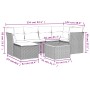 7-teiliges Gartensofa-Set mit grauen PE-Rattan-Kissen von , Gartensets - Ref: Foro24-3223750, Preis: 411,81 €, Rabatt: %