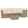 Garden sofa set with cushions 6 pieces beige synthetic rattan by , Garden sets - Ref: Foro24-3223629, Price: 500,56 €, Discou...