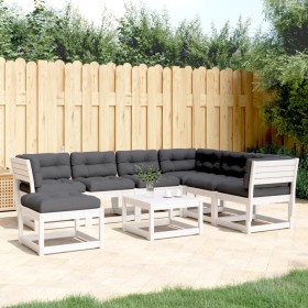 7-piece garden furniture set with solid white pine wood cushions by , Garden sets - Ref: Foro24-3216931, Price: 781,70 €, Dis...