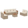 9-teiliges Gartensofa-Set mit beigen synthetischen Rattankissen von , Gartensets - Ref: Foro24-3259979, Preis: 623,20 €, Raba...