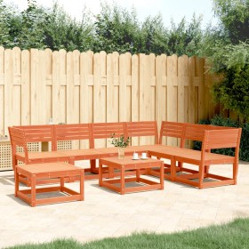 Garden furniture set 7 pieces solid pine wood wax brown by , Garden sets - Ref: Foro24-3216927, Price: 604,99 €, Discount: %