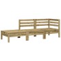 Garden sofa with footrest cushions in impregnated pine wood by , Modular outdoor sofas - Ref: Foro24-838188, Price: 213,93 €,...