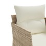 2 seater garden sofa with awning and beige PE rattan stools by , Outdoor sofas - Ref: Foro24-365805, Price: 348,38 €, Discoun...