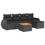 6-teiliges Gartensofa-Set und schwarze synthetische Rattankissen von , Gartensets - Ref: Foro24-3257308, Preis: 379,87 €, Rab...