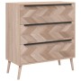 Finori Cajonera Lusk 03A roble Sonoma 80x38,5x87 cm de , Cajoneras - Ref: Foro24-377414, Precio: 233,01 €, Descuento: %