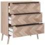 Finori Cajonera Lusk 03A roble Sonoma 80x38,5x87 cm de , Cajoneras - Ref: Foro24-377414, Precio: 233,01 €, Descuento: %