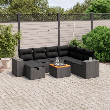 8-piece garden sofa set and black synthetic rattan cushions by , Garden sets - Ref: Foro24-3265185, Price: 541,79 €, Discount: %