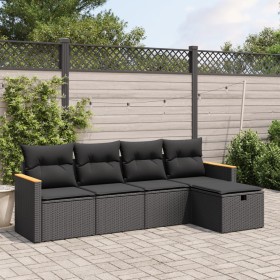 5-piece garden furniture set and black synthetic rattan cushions by , Garden sets - Ref: Foro24-3265283, Price: 292,99 €, Dis...