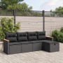 5-teiliges Gartenmöbel-Set und schwarze synthetische Rattankissen von , Gartensets - Ref: Foro24-3265283, Preis: 292,99 €, Ra...