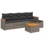 6-piece garden furniture set and gray synthetic rattan cushions by , Garden sets - Ref: Foro24-3265295, Price: 356,30 €, Disc...