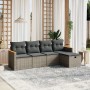 Gartensofa-Set mit Kissen, 5-teilig, graues synthetisches Rattan von , Gartensets - Ref: Foro24-3265288, Preis: 315,02 €, Rab...