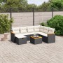 8-piece garden sofa set and black synthetic rattan cushions by , Garden sets - Ref: Foro24-3265333, Price: 490,33 €, Discount: %