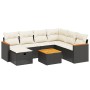 8-piece garden sofa set and black synthetic rattan cushions by , Garden sets - Ref: Foro24-3265333, Price: 490,33 €, Discount: %