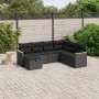 7-piece garden dining set and black synthetic rattan cushions by , Garden sets - Ref: Foro24-3265325, Price: 425,32 €, Discou...